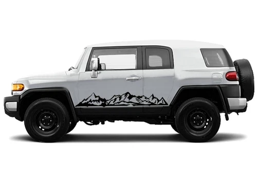 2PCS Racing Sport Graphic Mountain Sticker for Toyota FJ Cruiser Side Door Decal - Picture 5 of 10