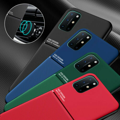 Case For OnePlus Pro 8T 7T Pro Magnetic PU Leather Metal Slim Cover