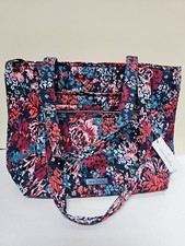 Vera Bradley Small Vera Tote Cabbage Rose Cabernet