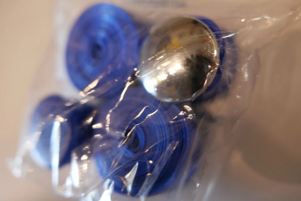 Benotto Handlebar tape blue modern production with plastic and chrome plugs nice - Image 4 of 4