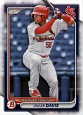 2024 Bowman Base Chase Davis #BP-150 St. Louis Cardinals Prospect Baseball Card