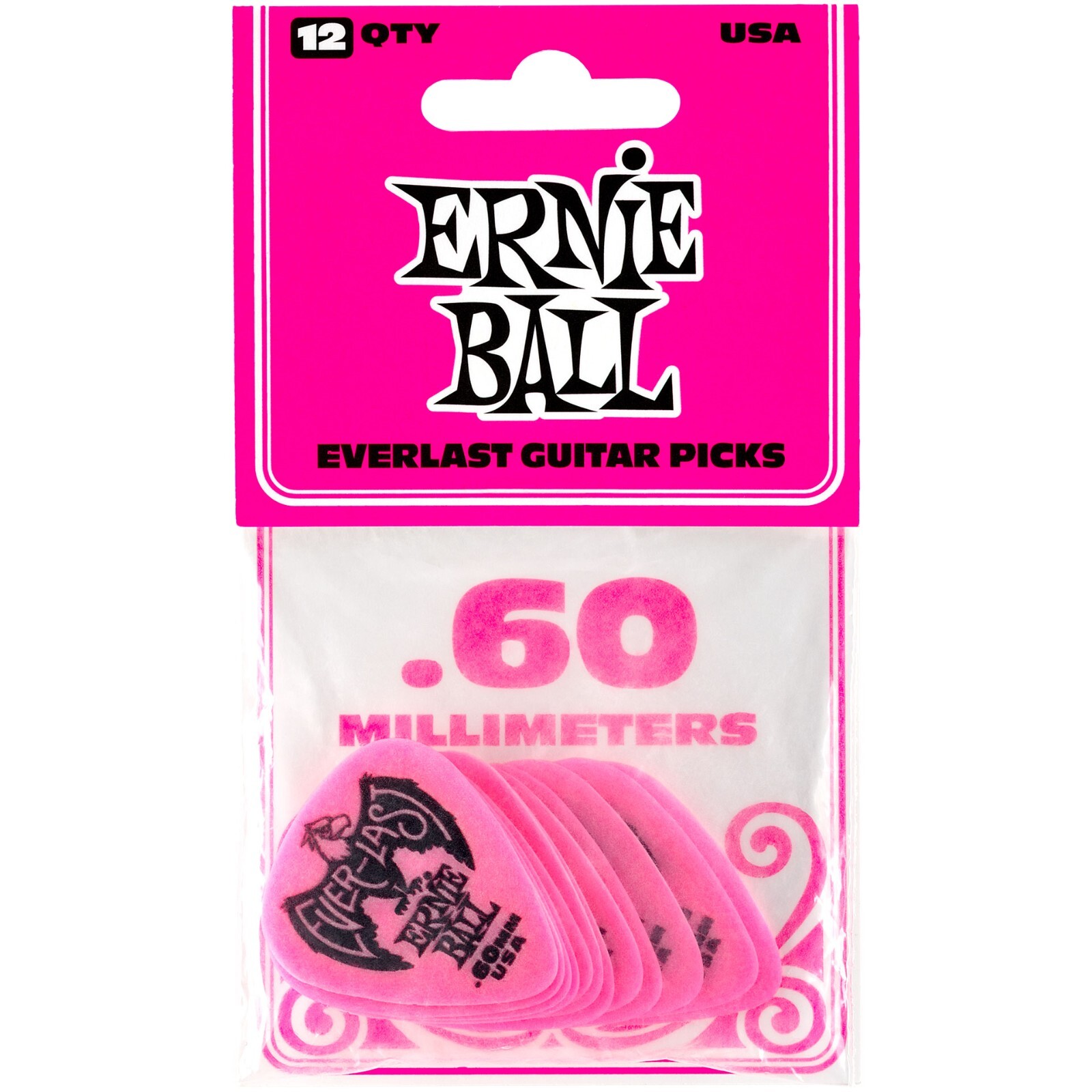 ERNIE BALL EVERLAST GUITAR PICKS - 0.60 GAUGE