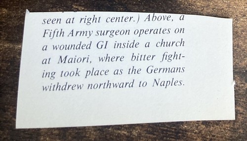 Book Clipping Photo Fifth Army Surgeon Maiori WWII - Picture 2 of 2