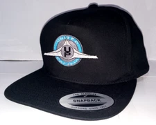 New Rare UP United Pacific Snapback Adjustable Black Trucker Baseball Cap Hat