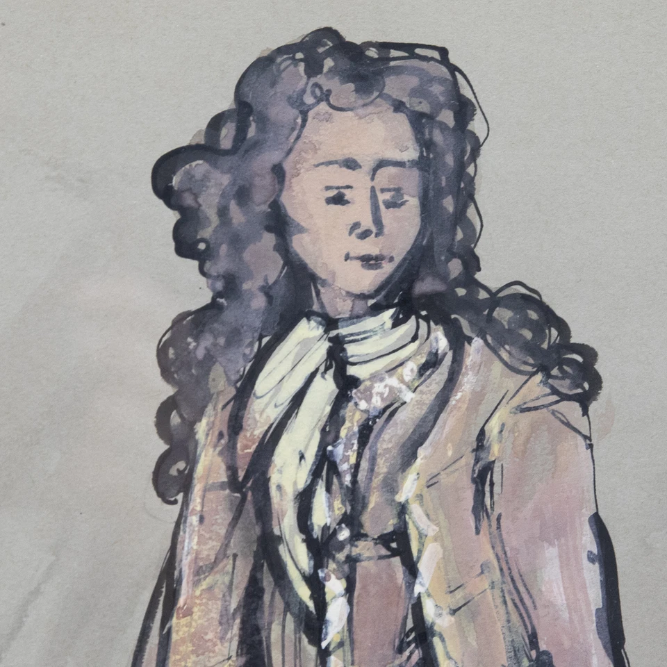 Gouache del siglo XX - Frances Erskine condesa Marr Foto 4 de 4