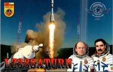 HAM RADIO CQ QSL QSO CARD LZ38SATURN BULGARIA COSMONAUT SOYUZ 33 RUSSIA 2017