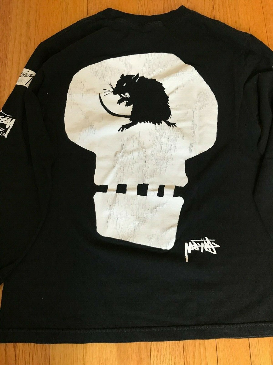 Vintage 90s Stussy Black Long Sleeve Graphic T Shirt Mens M Vintage 90s Stussy Black Long Sleeve Graphic T Shirt Mens M