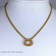 Collier - Christ- 750 / Gelbgold mit 12 Diamant4en 0,12 ct. Wesselton/SI