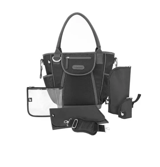Baby daily changing bag in Black with changing mat and accessories Babymoov