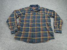 Orvis Shirt Mens XL Multicolor Plaid Long Sleeve Button Up Pockets Heavy XL