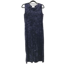 Dressing Clio Crushed Velvet Dress Womens S Blue Boho Dark Feminine Witchy Gypsy