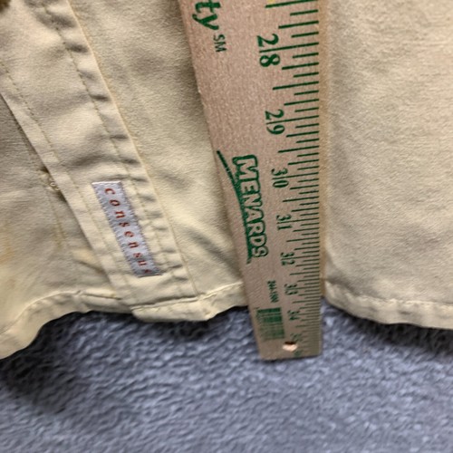 Consensus Shirt Adult Extra Large XL Yellow Safari Fishing Outdoors Mens Pockets - Picture 14 of 19