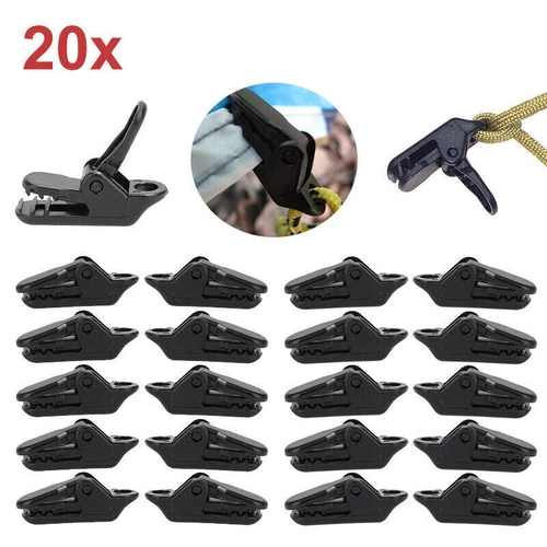 20 stück Campingzelt Planenhalter Klammer Zelt Abdeckplane Clip für Outdoor - Bild 1 von 9