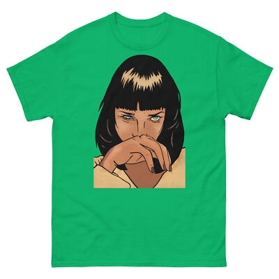 Mia Wallace T shirt Artwork, Pulp Fiction, Uma Thurman, heroin