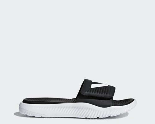 Nuevo Adidas Alphabounce BA8775-Negro/Blanco, se Desliza Sandalias  Pantuflas Chanclas | eBay