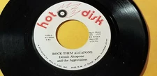RARE/DENNIS ALCAPONE-ROCK THEM ALCAPONE / REGGAE 7"  HOT DISC ATTACK LABEL 1977