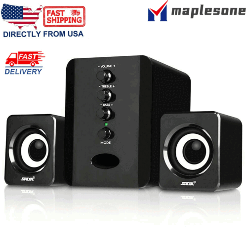 Stereo Bass Sound USB Computer Speakers 2.1 Channel for Laptop Desktop TV PC USA Stereo Bass Sound USB Computer Speakers 2.1 Channel for Laptop Desktop TV PC USA