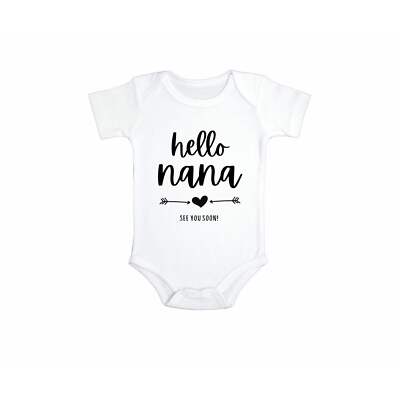 Hello Nana Pregnancy Announcement Bodysuit (0-3 Months)