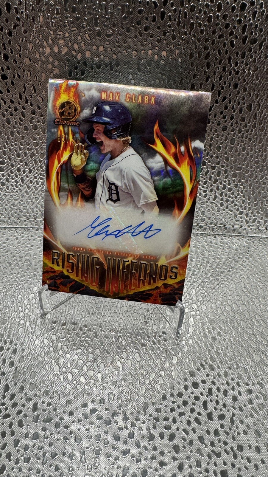 2024 Bowman Max Clark Rising Inferno Auto /99 - Tigers