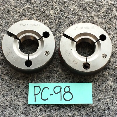 1 11/64 18 NS 3 THREAD RING GAGES 1.171875 GO NO GO P.D.'S = 1.1369 & 1.1329