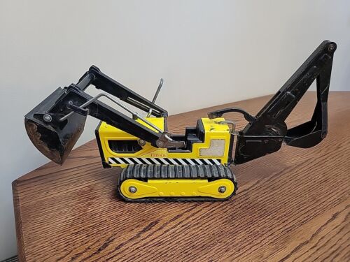 Vintage Yellow Pressed Steel Tonka Digger Excavator Trencher 18” Metal 1970s - Picture 5 of 12