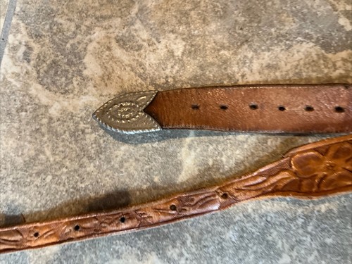 Vintage leather childs toy holster tooled leather JOHN - Picture 5 of 9