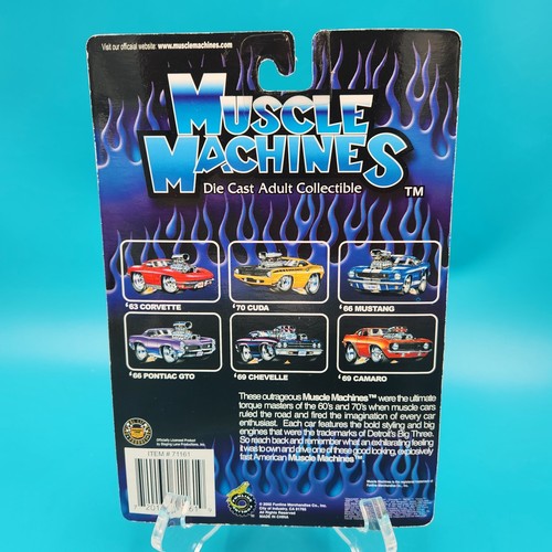 Muscle Machines '57 Chevy Car Purple W Flames Yellow 1:64 #02-26 New 2002 - Picture 2 of 6