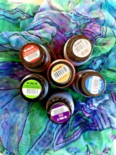 Seidenmalen Farben Seidenmalfarben blau orange grün rot lila silber je 50 ml