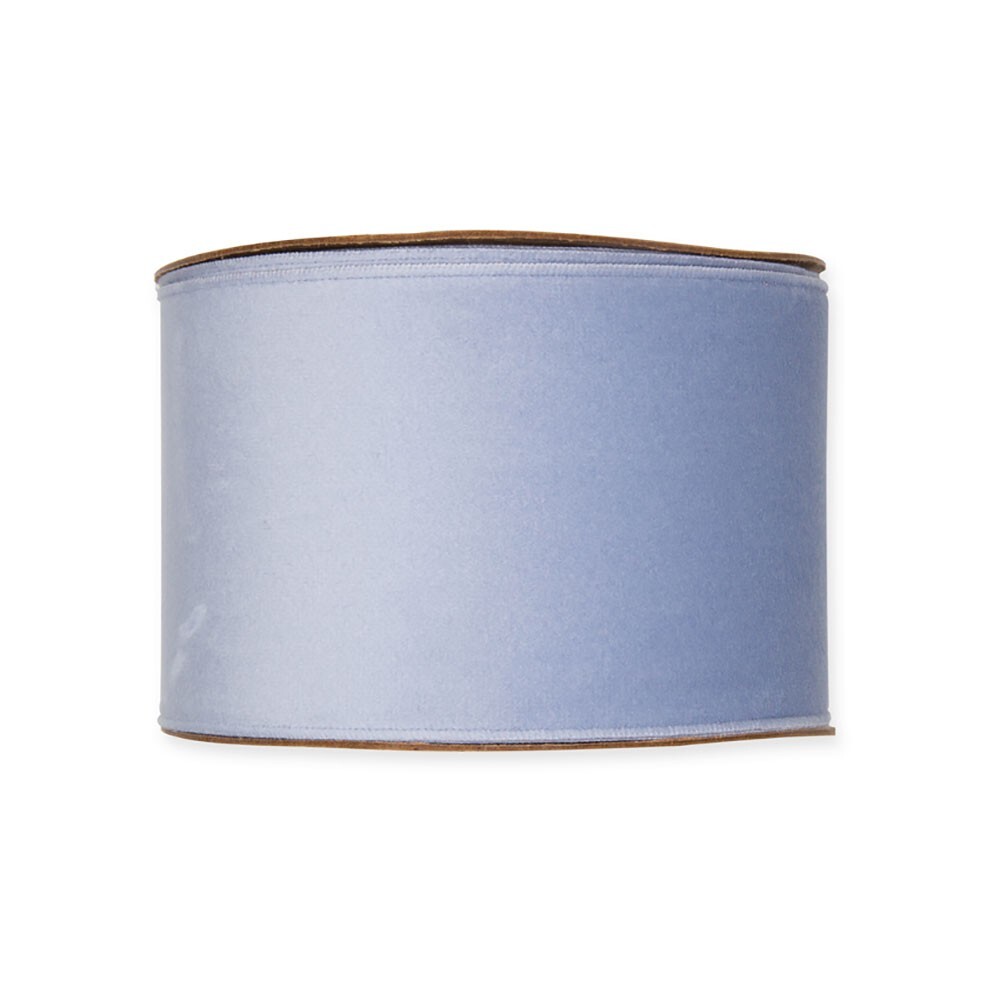 Unwired Velvet Fabric Ribbon 70mm Wide 8m Roll Lavender