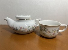Andrea by Sadek 3pc Tea Set For One Teapot w/ Lid  Cup - Floral Design  