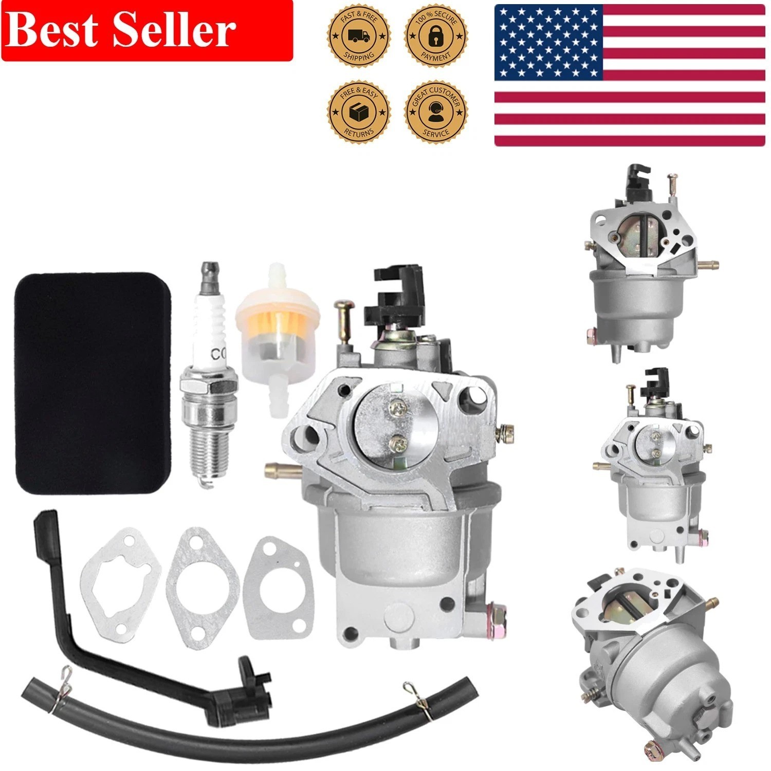 With Carburetor Replacement Kit - Gas Efficient