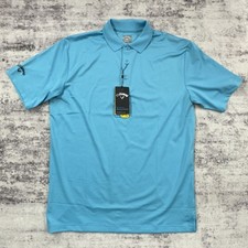 NWT - Callaway Cooling Opti-dri UPF 50 Golf Polo Blue Atoll - Men's Small