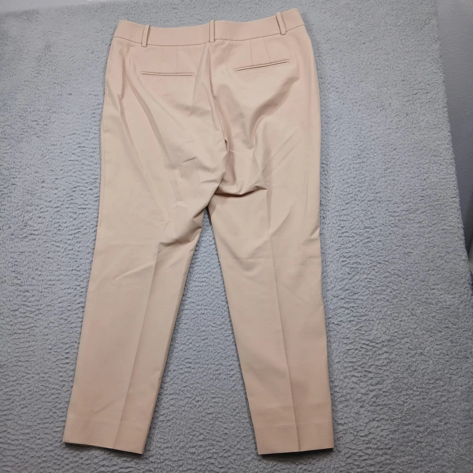 Pantalones White House Black Market para mujer 12 beige ajustados al tobillo elásticos oficina carrera Foto 2 de 4