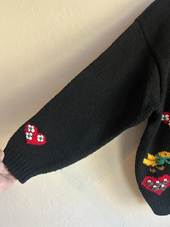 Cárdigan Suéter De Colección Karen Scott Plus 2X Novedad Patos Corazón Abotonado Foto 3 de 4