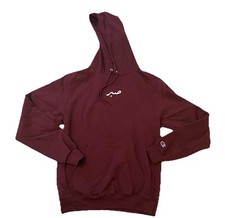 Women s Champion Patience Burgundy Hoodie Small Cotton Blend Red Wine