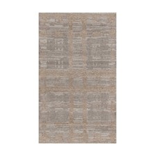 3'x5' Brown Modern Criss Cross Design Hand Knotted Undyed Natural Wool Rug 92941