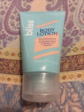 BLISS CLOUD 9 BODY LOTION WEIGHTLESS Almond Milk & Vanilla 1.7FL OZ Travel Size