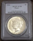 1921 Peace Dollar PCGS AU58 ...............Lot 5710