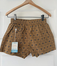 Vtg Boys Swim Trunks 50s 60s Riegel Cord Cotton Youth LRG Mid Century NOS USA