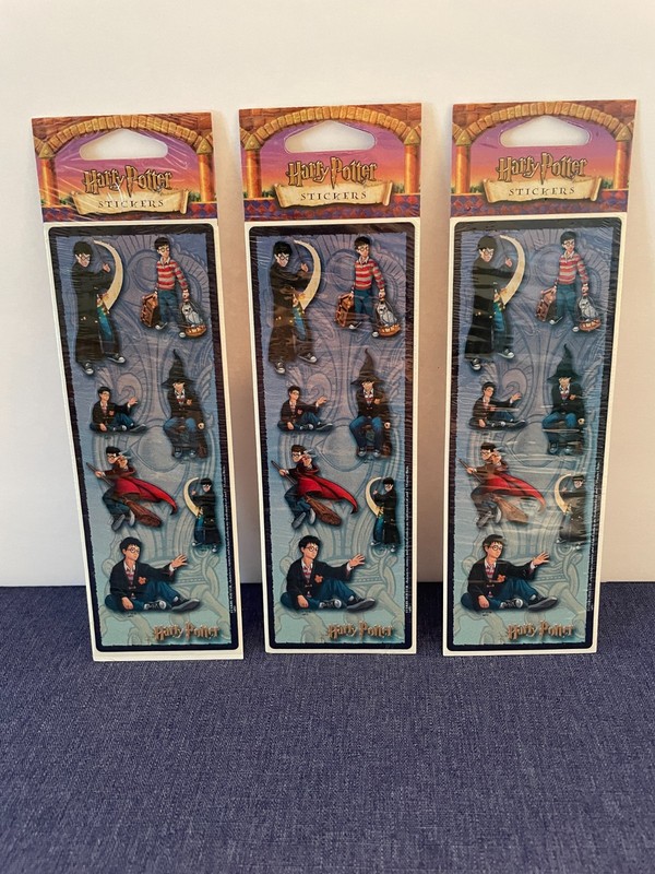 Vintage Harry Potter Sorting Hat Sticker Lot 3 Sets Included