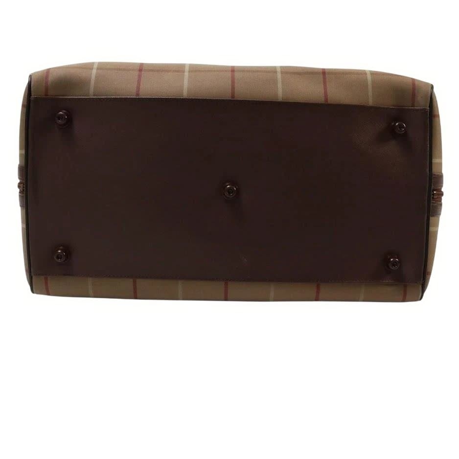 Authentic Burberry Nova Check Boston Bag Canvas Leather Iridescent JAPAN 482917 thumbnail 5