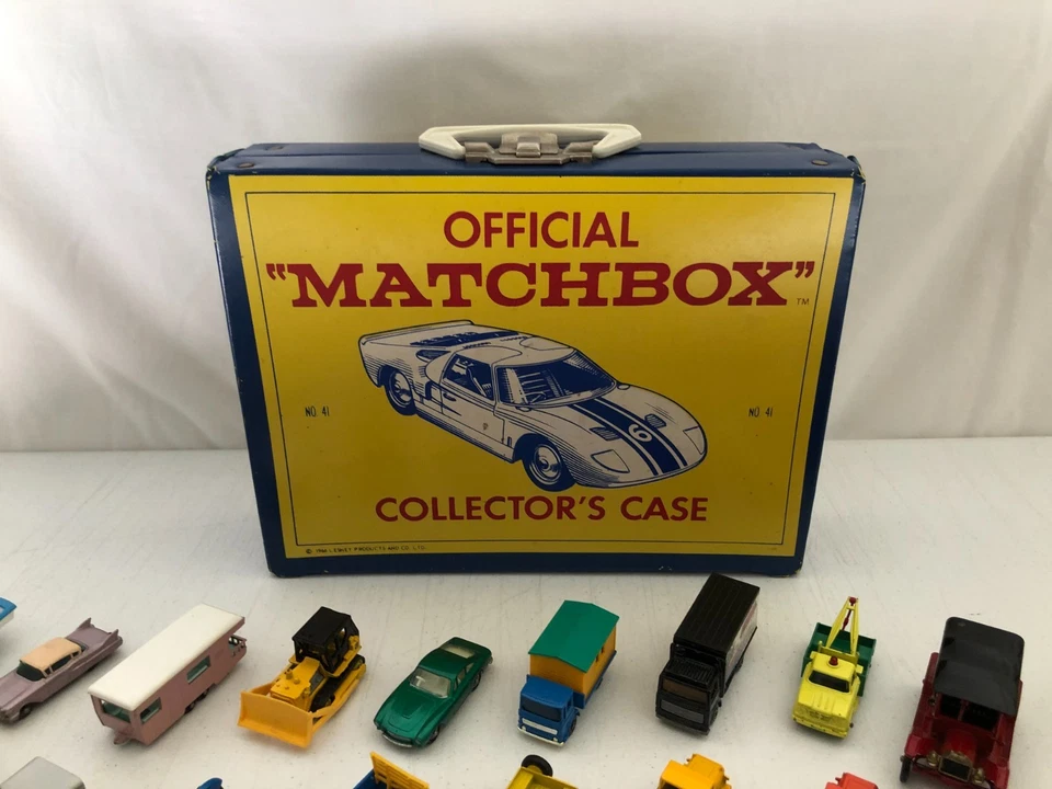 VINTAGE MATCHBOX LESNEY 1960s/70s DIECAST CAR COLLECTION LOT OF 41 w/ CASE ~ GC - Image 2 of 4