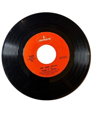Tom T. Hall   Me And Jesus 7'' Record 1972 Mercury Country Gospel 45 RPM