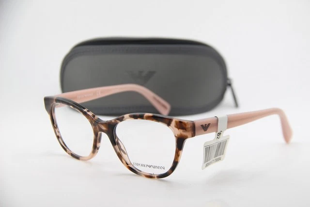 Emporio Armani EA3007 Eyeglass Frames Pink Crystal Black 53 16 140 Womens RX Y2K Emporio Armani Pink Eyeglass Frames for sale | eBay main image 4