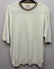 Vintage Munsingwear Ban Lon DuPont Nylon Mens Beige Short Sleeve Shirt XL