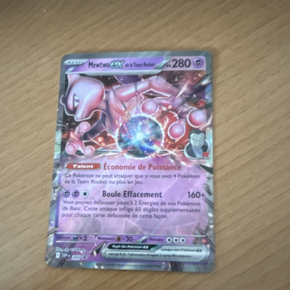 Pokémon JCC Mewtwo-EX de la Team Rocket SM7a 105/203 PV 280 FR EX - Photo 1/1