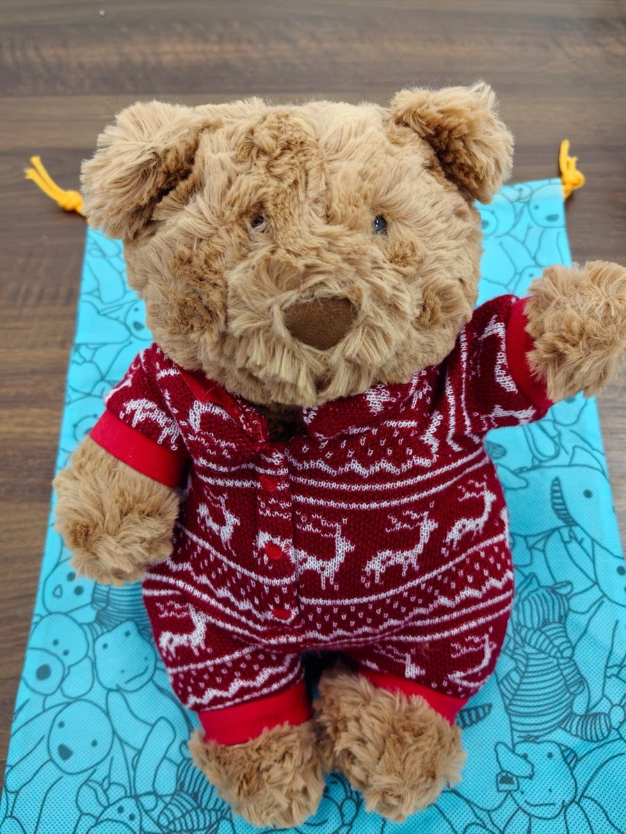 ぬいぐるみ  Bartholomew Bear WinterPyjamas Jellycat Bartholomew Bear in Winter Pyjamas 26cm Plush Gift