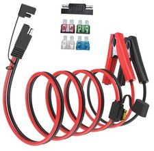 10AWG SAE Connectors, Battery Alligator Crocodile 5FT SAE to Alligator Clips