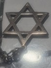 Vintage 925 Sterling Silver Star of David Marcasite Pendant  With Vintage Chain  — photo 10