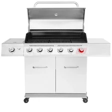XL Royal Gourmet 6-Burner Stainless Steel BBQ Gas Grill With Sear & Side Burner